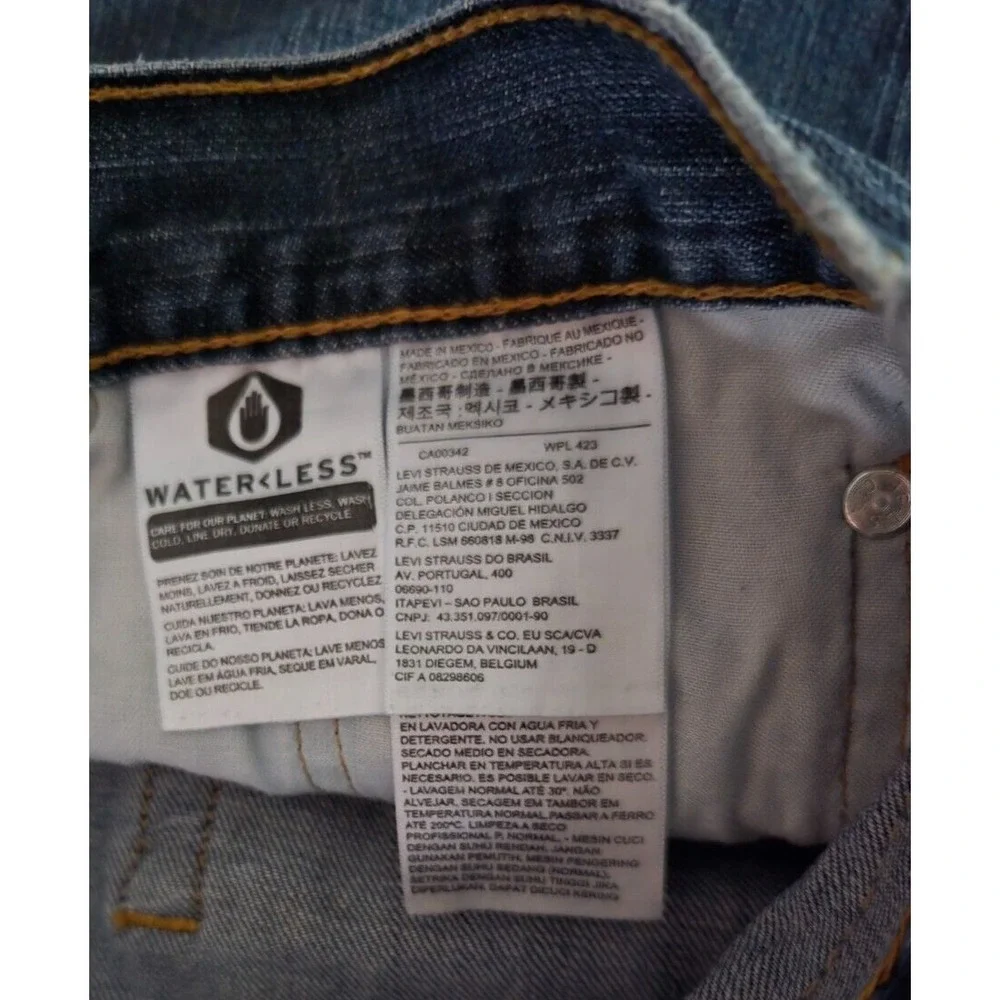 Levi's 550 Relaxed Fit Straight Blue Denim Jeans Rugged Mens‎ Sz 42 x 29
